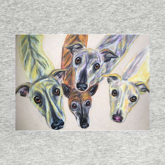 Colourful whippets by Merlinsmates